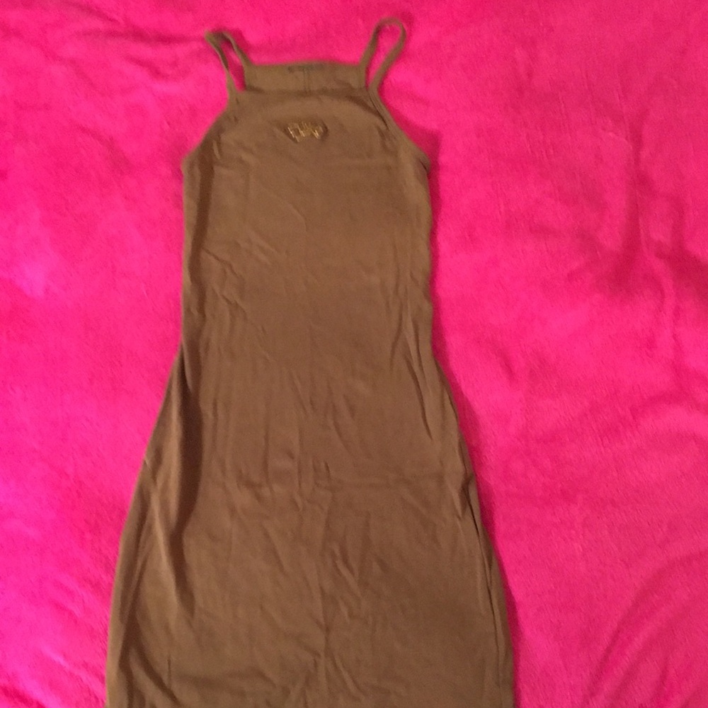 Nike Green Sleeveless Halter Bodycon Maxi Dress